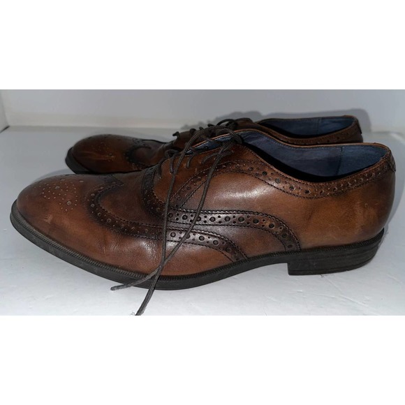 Aston Grey Altair‎ brown wingtip shoes size 11 - Picture 6 of 6
